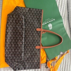 Goyard Brown and Black Patterned Bag